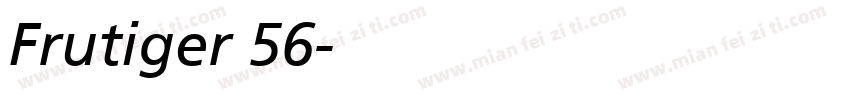 Frutiger 56字体转换
